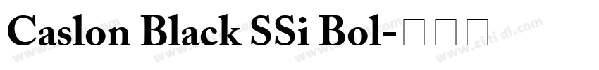 Caslon Black SSi Bol字体转换